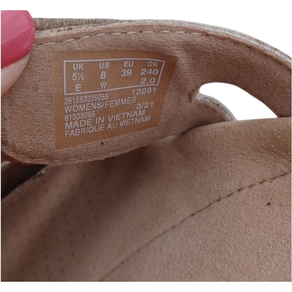 Clarks Collection Gold Metallic Comfort Slide Sandals Womens 8 Adjustable Straps - Picture 12 of 12
